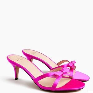 J Crew Strappy mule sandals in satin in pink